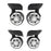 Crofta Swivel Suitcase Luggage Casters Replacement Wheels for Travel Bag Small Size