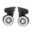 1 Pair universal Replacement Dual Roller Casters Black for Trolley Case / Travle Bag