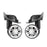 1 Pair Mi Shaped Silent Swivel Suitcase Luggage Baggage Wheels Replacement Casters