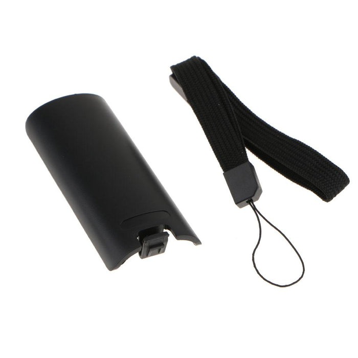 Crofta Battery Cover Back Door Case Lid + Wrist Strap for Wii Remote Control Black