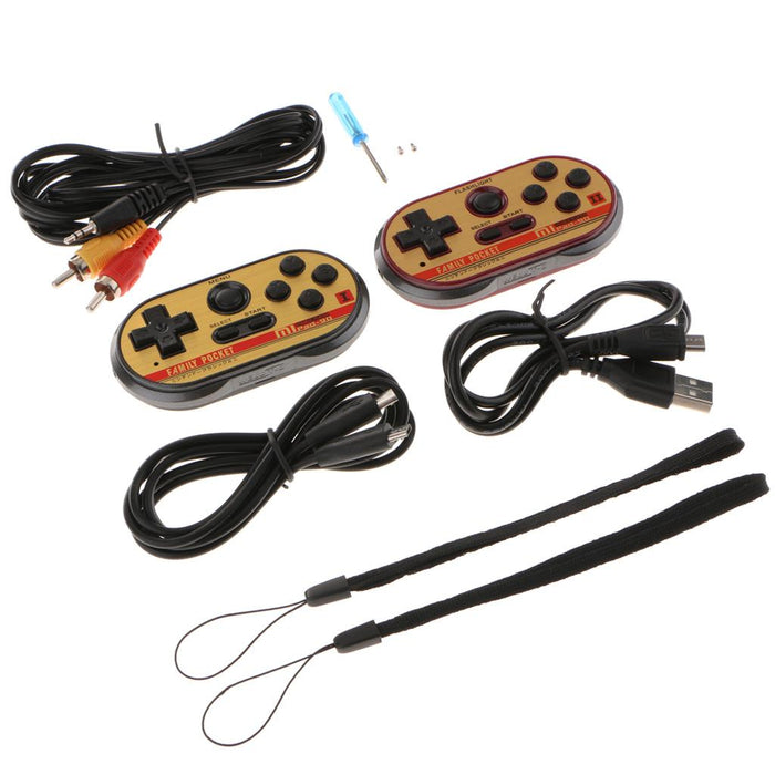 Crofta Retro Video Game Controller Player Handheld Console Toy for Kids Black Red