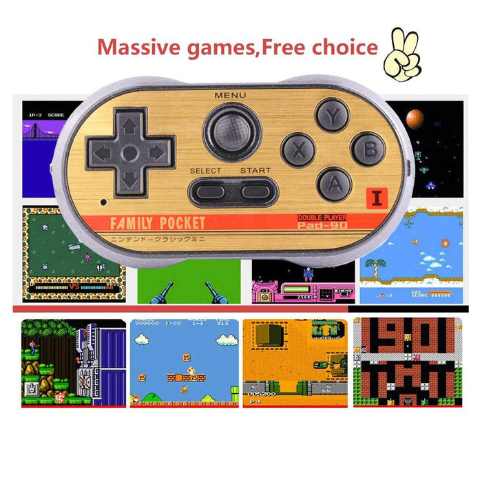 Crofta Retro Video Game Controller Player Handheld Console Toy for Kids Black Red