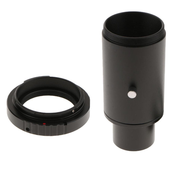 1.25" T Adapter and T2/T Ring Adapter for Canon SLR/DSLR Cameras - Can be Used for Prism Focus and Eyepiece Projection Photography (Black)