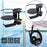 Crofta 2 In 1 Headphone Hanger Cup Holder Headphone Clamp Hook Cable Clip Black