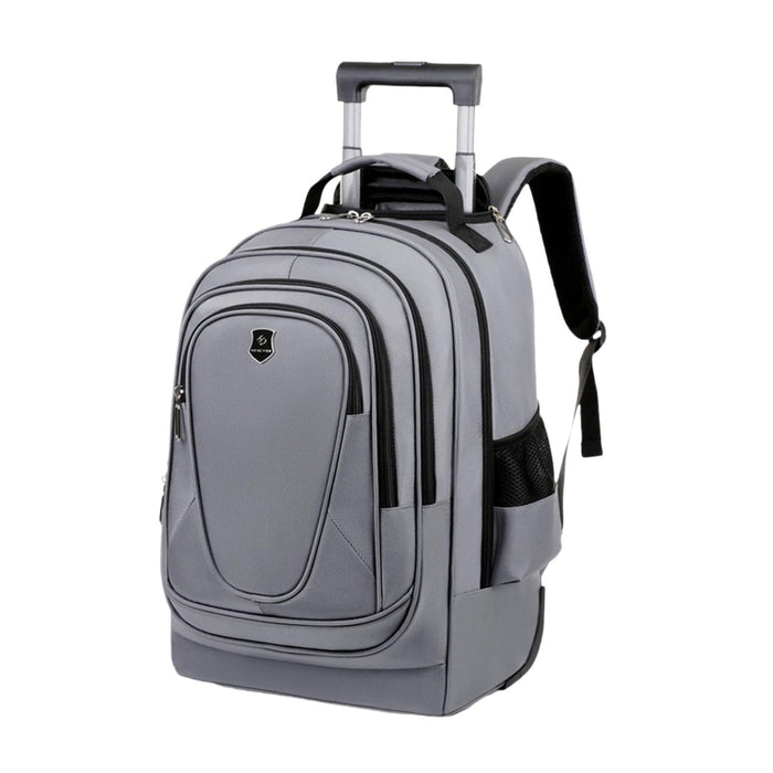 Crofta Rolling Backpack Multifunctional Trolley Suitcase for Travel Business School Gray