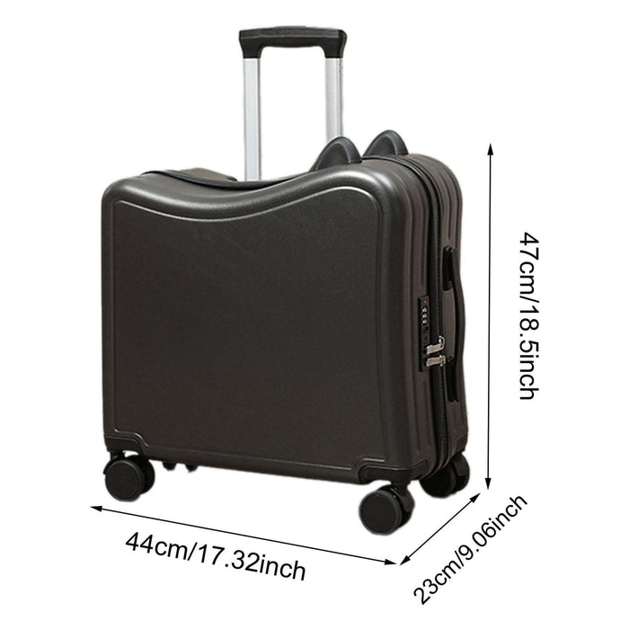 Crofta Kids Ride on Suitcase Travel Luggage Lightweight Hardside Gift Carry on Size Black Gray