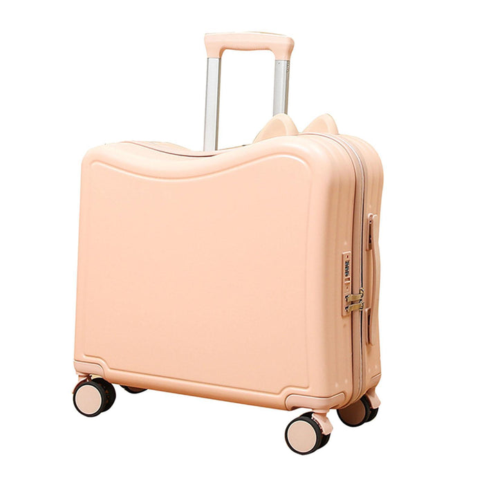 Crofta Kids Ride on Suitcase Travel Luggage Lightweight Hardside Gift Carry on Size Pink