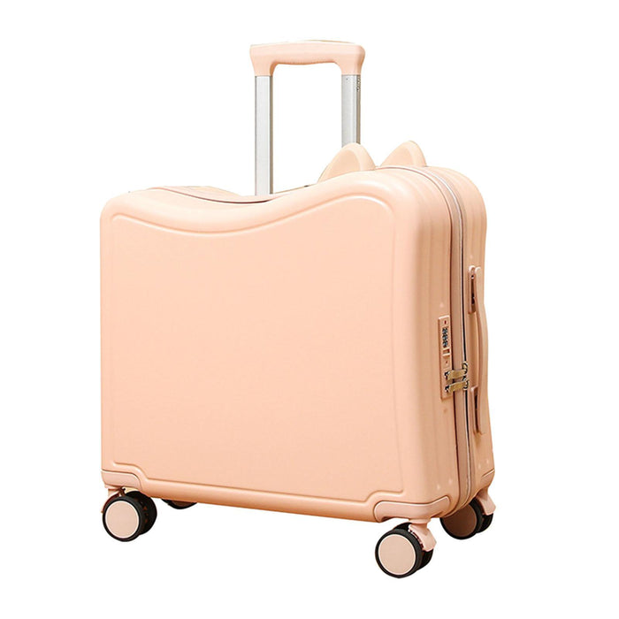 Crofta Kids Ride on Suitcase Travel Luggage Lightweight Hardside Gift Carry on Size Pink