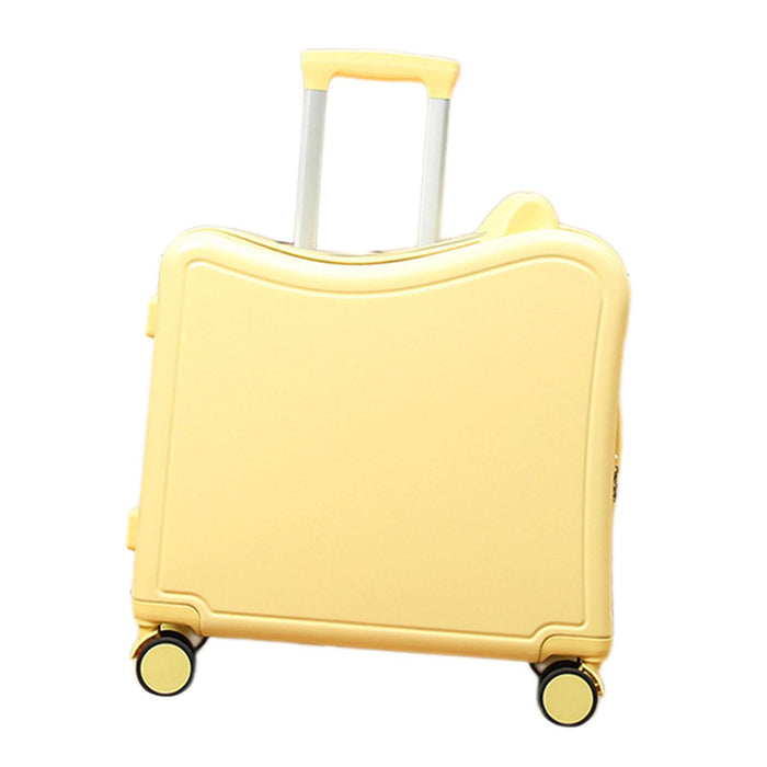 Crofta Kids Ride on Suitcase Travel Luggage Lightweight Hardside Gift Carry on Size Yellow