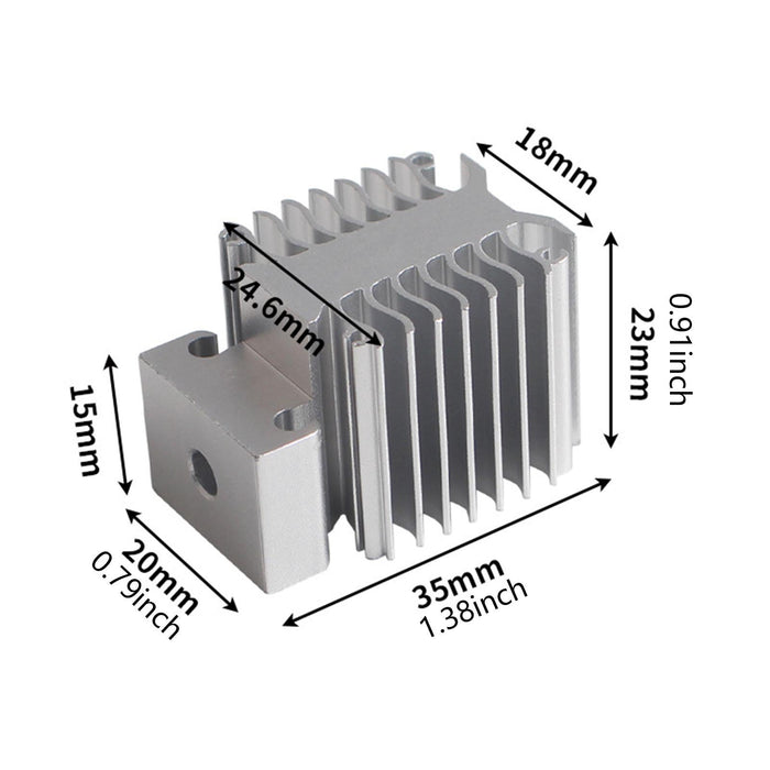 Crofta Extruder Heat Sink Replacement Premium 3D Printer Heat Sink for Ender-3 V3 SE