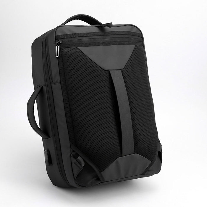 Crofta Business Travel Backpack Rucksack with Luggage Strap Computer Backpack Black