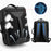 Crofta Business Travel Backpack Rucksack with Luggage Strap Computer Backpack Black