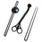 3 Pieces Candle Wick Trimmer Set Black Long Handle Gift Candle Accessory Set