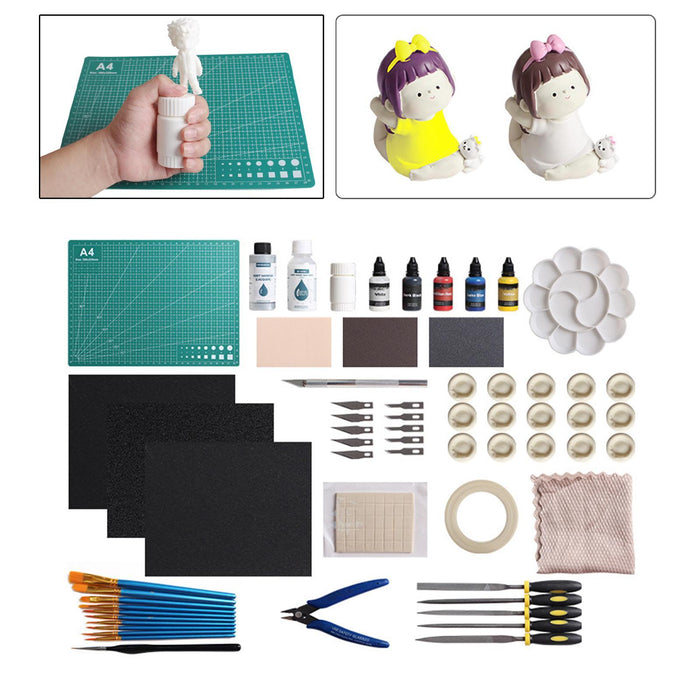 3D Models Painting Set Adults Kids Miniatures Painting Kit Acrylic Paint Kit