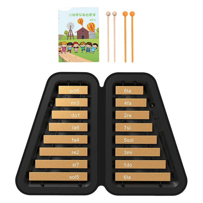 16 Note Xylophone Kids Education Music Toy Glockenspiel for Kids Party Favor Gold