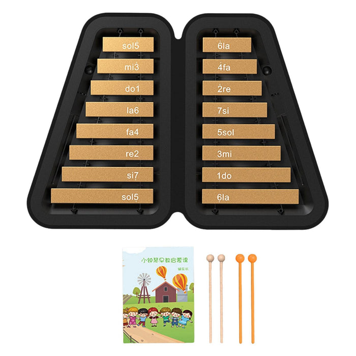 16 Note Xylophone Kids Education Music Toy Glockenspiel for Kids Party Favor Gold