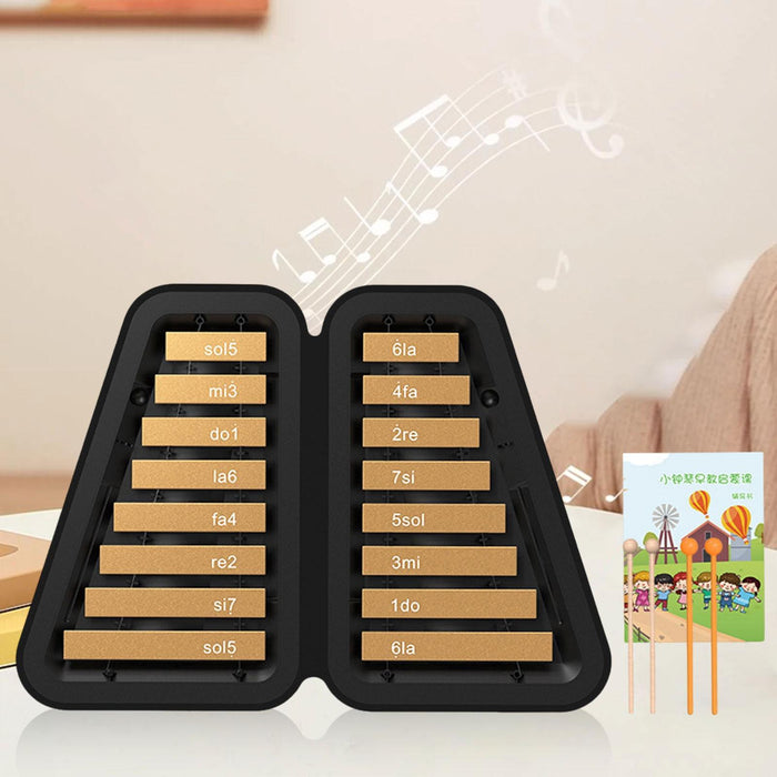 16 Note Xylophone Kids Education Music Toy Glockenspiel for Kids Party Favor Gold