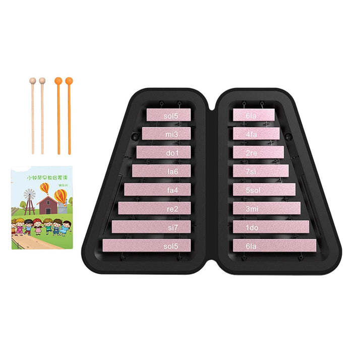 16 Note Xylophone Kids Education Music Toy Glockenspiel for Kids Party Favor Pink