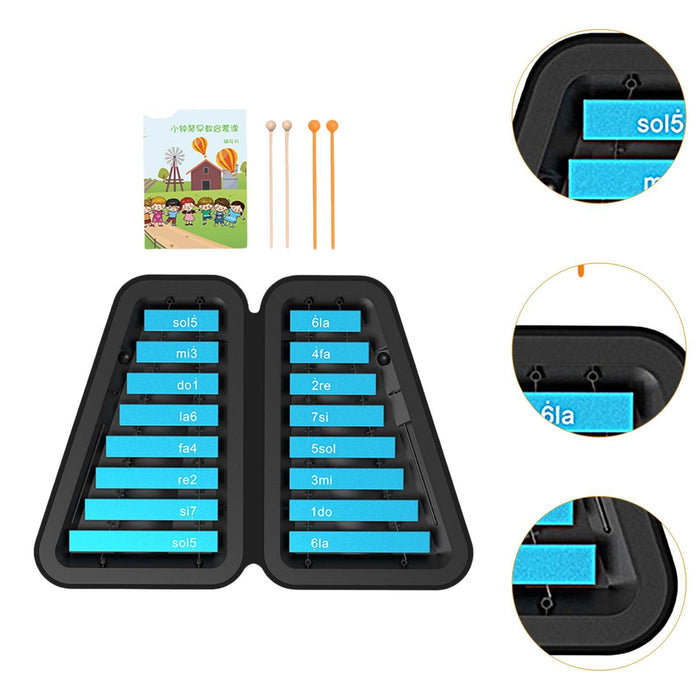 16 Note Xylophone Kids Education Music Toy Glockenspiel for Kids Party Favor Blue