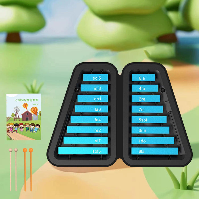 16 Note Xylophone Kids Education Music Toy Glockenspiel for Kids Party Favor Blue