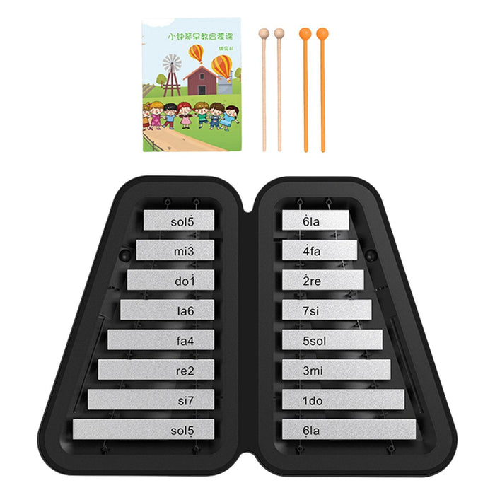 16 Note Xylophone Kids Education Music Toy Glockenspiel for Kids Party Favor Argent