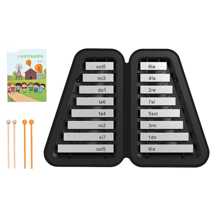 16 Note Xylophone Kids Education Music Toy Glockenspiel for Kids Party Favor Argent