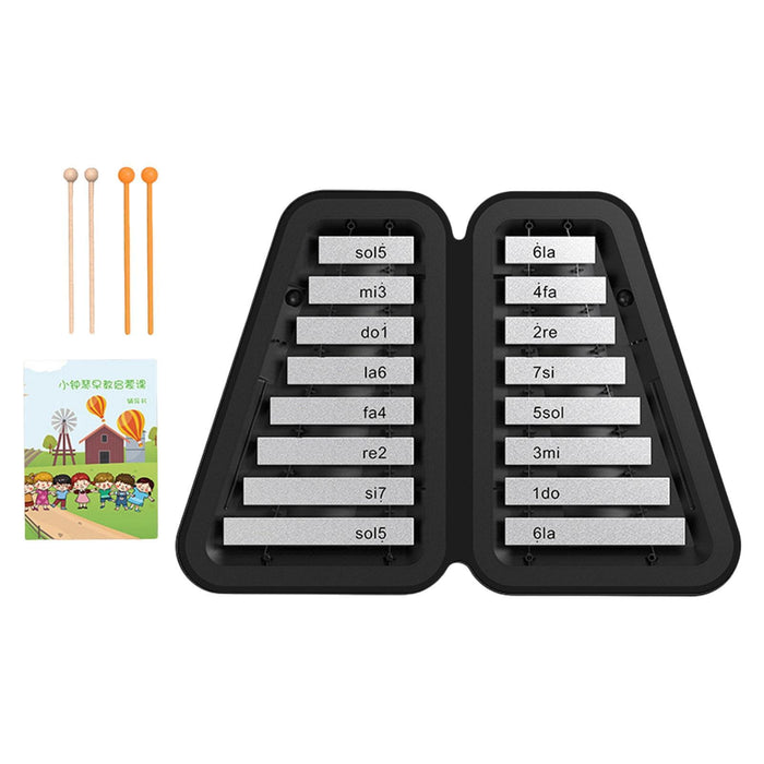 16 Note Xylophone Kids Education Music Toy Glockenspiel for Kids Party Favor Argent