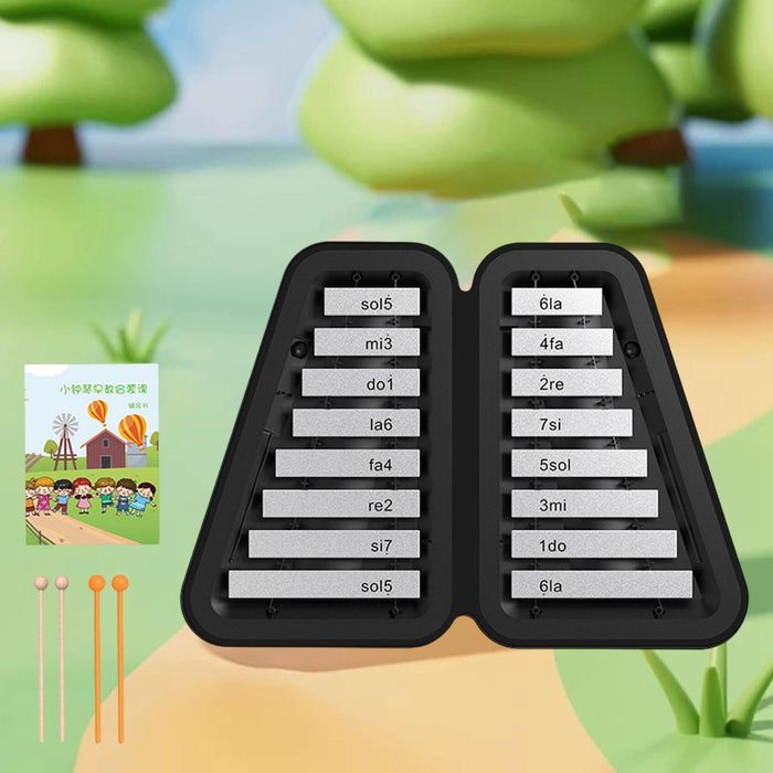 16 Note Xylophone Kids Education Music Toy Glockenspiel for Kids Party Favor Argent