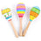 Crofta Wooden Maracas DIY Hand Painted Maracas for Holiday Baby Shower Party Favors 9Pcs