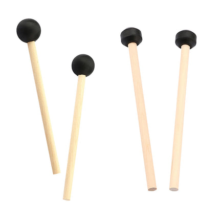 Crofta 2 Pieces Percussion Drumsticks Steel Drum Mallets for Performance Meditation round head