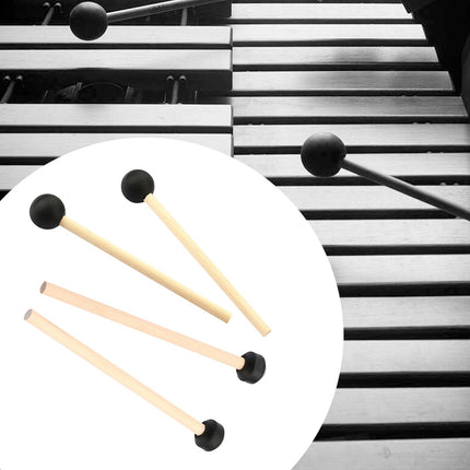 Crofta 2 Pieces Percussion Drumsticks Steel Drum Mallets for Performance Meditation round head