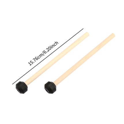 Crofta 2 Pieces Percussion Drumsticks Steel Drum Mallets for Performance Meditation Flat head