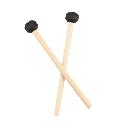 Crofta 2 Pieces Percussion Drumsticks Steel Drum Mallets for Performance Meditation Flat head