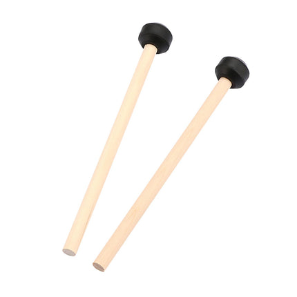 Crofta 2 Pieces Percussion Drumsticks Steel Drum Mallets for Performance Meditation Flat head