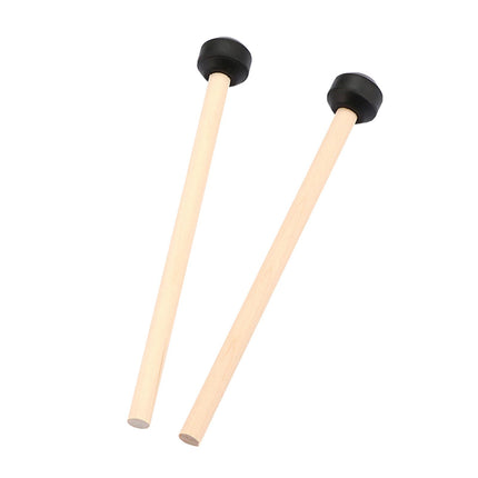 Crofta 2 Pieces Percussion Drumsticks Steel Drum Mallets for Performance Meditation Flat head