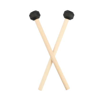 Crofta 2 Pieces Percussion Drumsticks Steel Drum Mallets for Performance Meditation Flat head