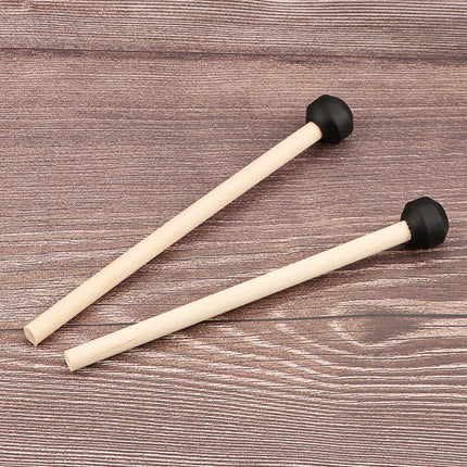 Crofta 2 Pieces Percussion Drumsticks Steel Drum Mallets for Performance Meditation Flat head