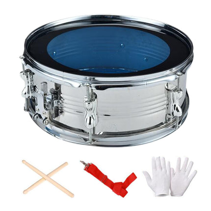 Crofta 13inch Snare Drum with Shoulder Strap Musical Instruments for Children Teens silver