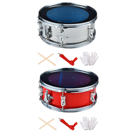 Crofta 13inch Snare Drum with Shoulder Strap Musical Instruments for Children Teens silver