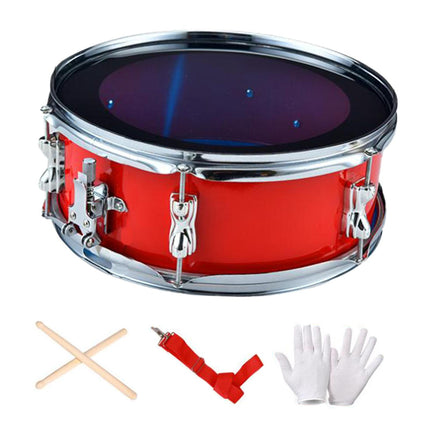 Crofta 13inch Snare Drum with Shoulder Strap Musical Instruments for Children Teens red