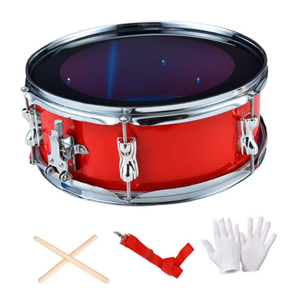 Crofta 13inch Snare Drum with Shoulder Strap Musical Instruments for Children Teens red