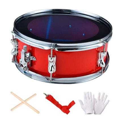 Crofta 13inch Snare Drum with Shoulder Strap Musical Instruments for Children Teens red