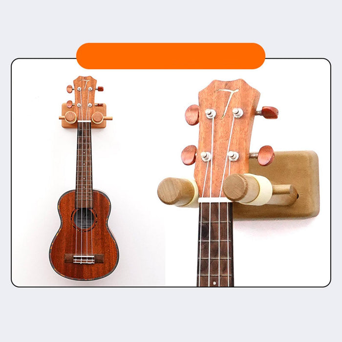 Crofta Wooden Guitar Hanger Vertical Wall Hanger for Ukulele Studio Acoustic Guitar