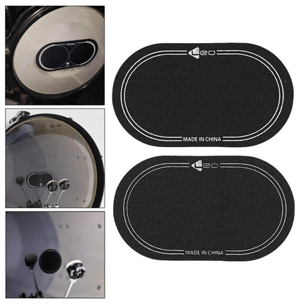 Crofta 2 Pieces Drumhead Patches Practical Drum Parts Accessories Drum Head Patches Double Pedal