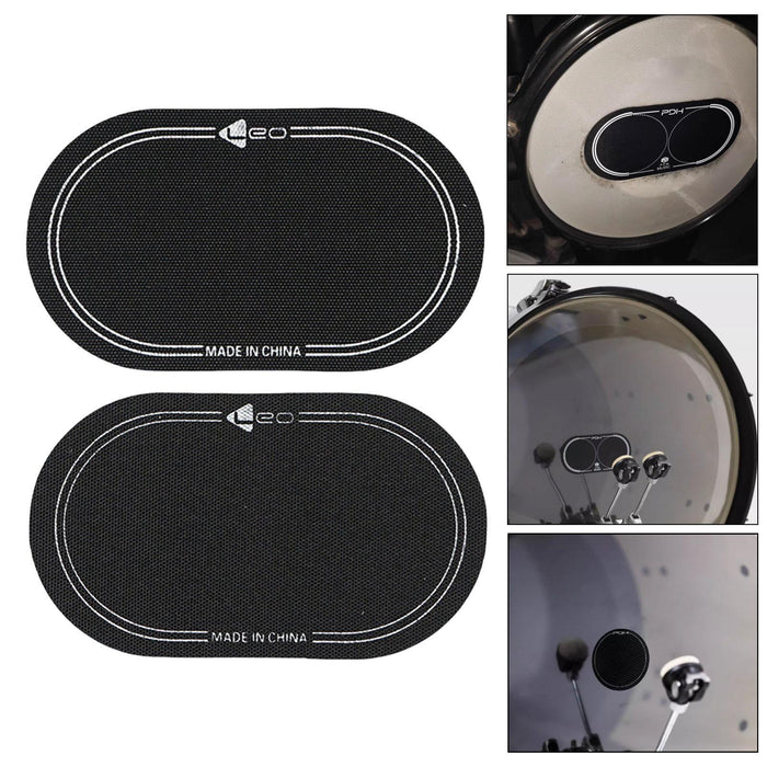 Crofta 2 Pieces Drumhead Patches Practical Drum Parts Accessories Drum Head Patches Double Pedal