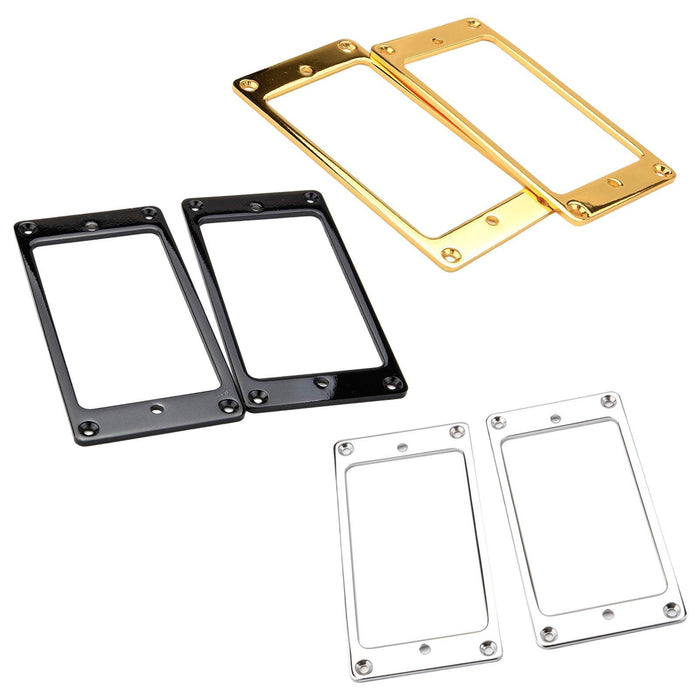 2 Pieces Guitar Pickup Frame Humbucker Pickup Rings for Electric Guitar Part Gold