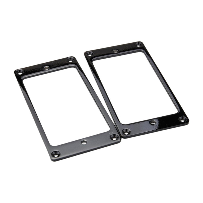 2 Pieces Guitar Pickup Frame Humbucker Pickup Rings for Electric Guitar Part Black