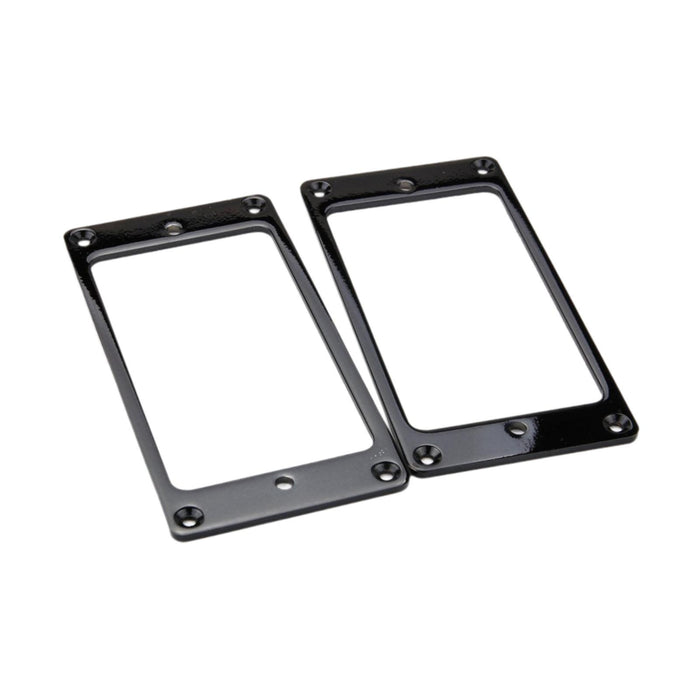 2 Pieces Guitar Pickup Frame Humbucker Pickup Rings for Electric Guitar Part Black