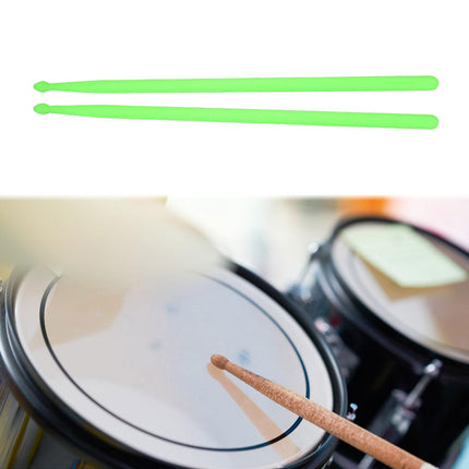 Crofta 2 Pieces Light up Drum Sticks Luminous Drum Sticks for Beginners Adults Kids green