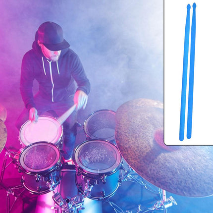 Crofta 2 Pieces Light up Drum Sticks Luminous Drum Sticks for Beginners Adults Kids blue